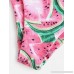 ZAFUL Women's Bandeau Bikini Set Strapless Swimsuits Fruit Cherry Lemon Pineapple Watermelon Avocado Printed Watermelon Pink B07PP74GK4